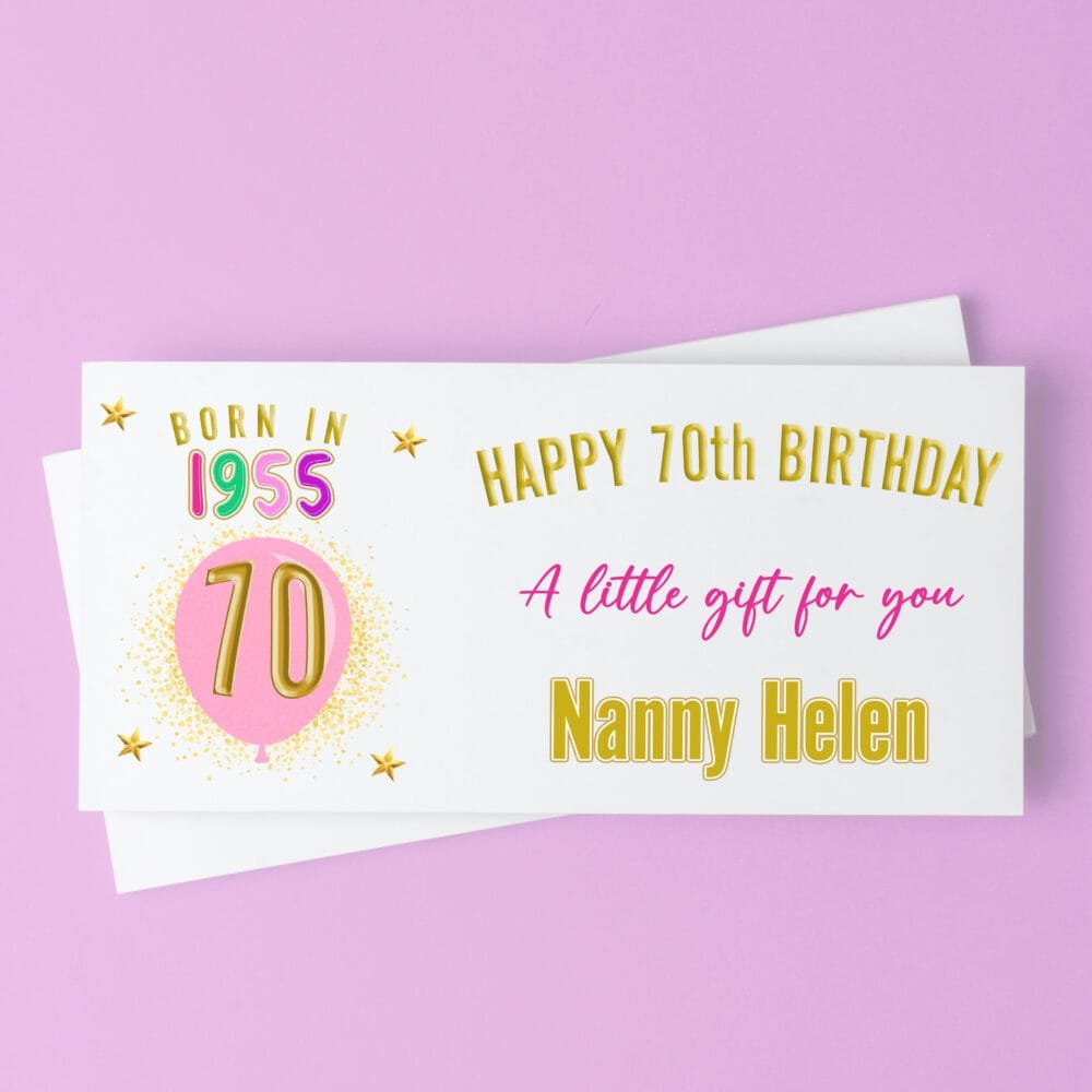 Personalised Pink Money Gift Wallet Card - Image 2