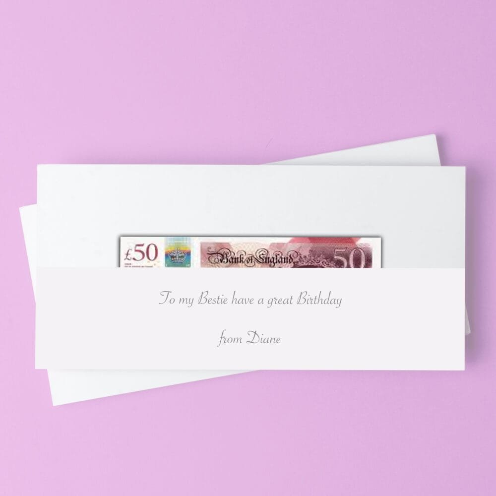 Personalised Pink Money Gift Wallet Card - Image 6