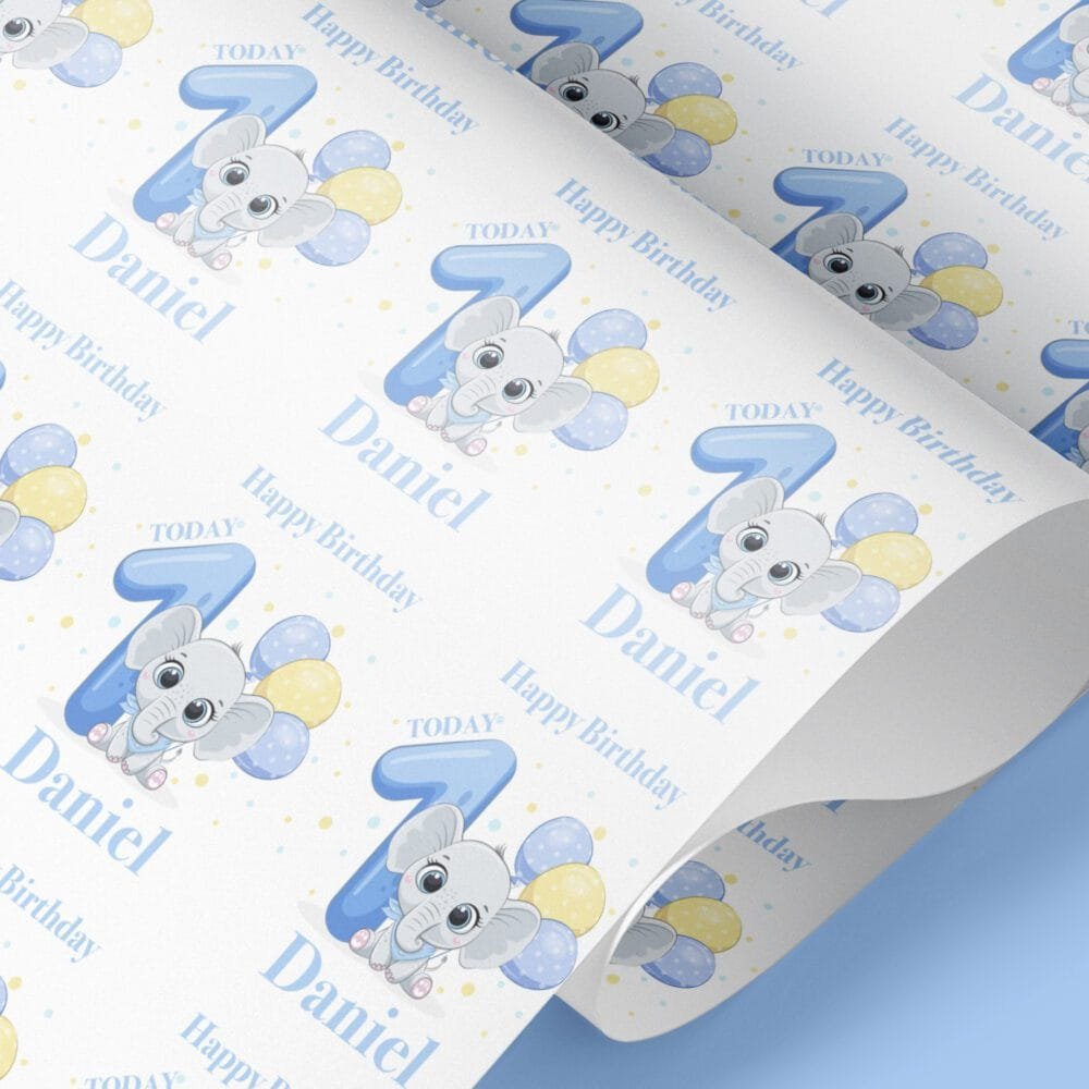 blue gift wrap