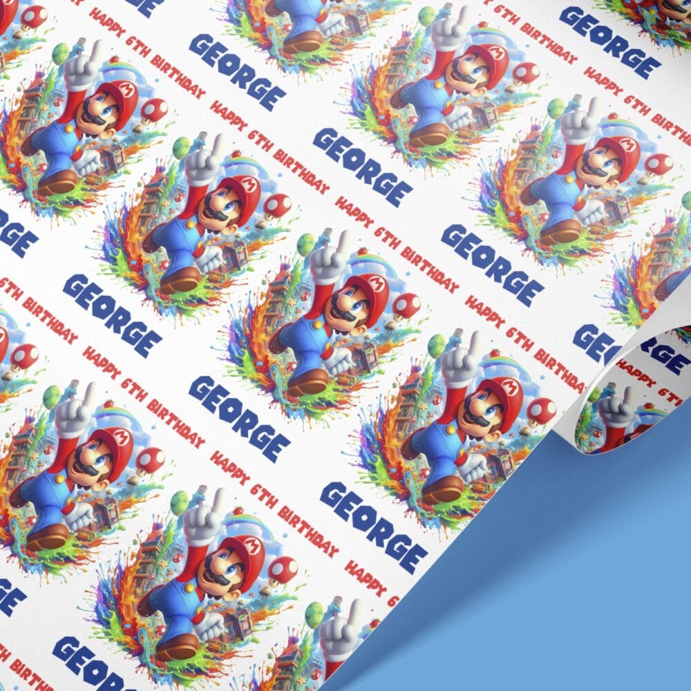 Mario gift wrap