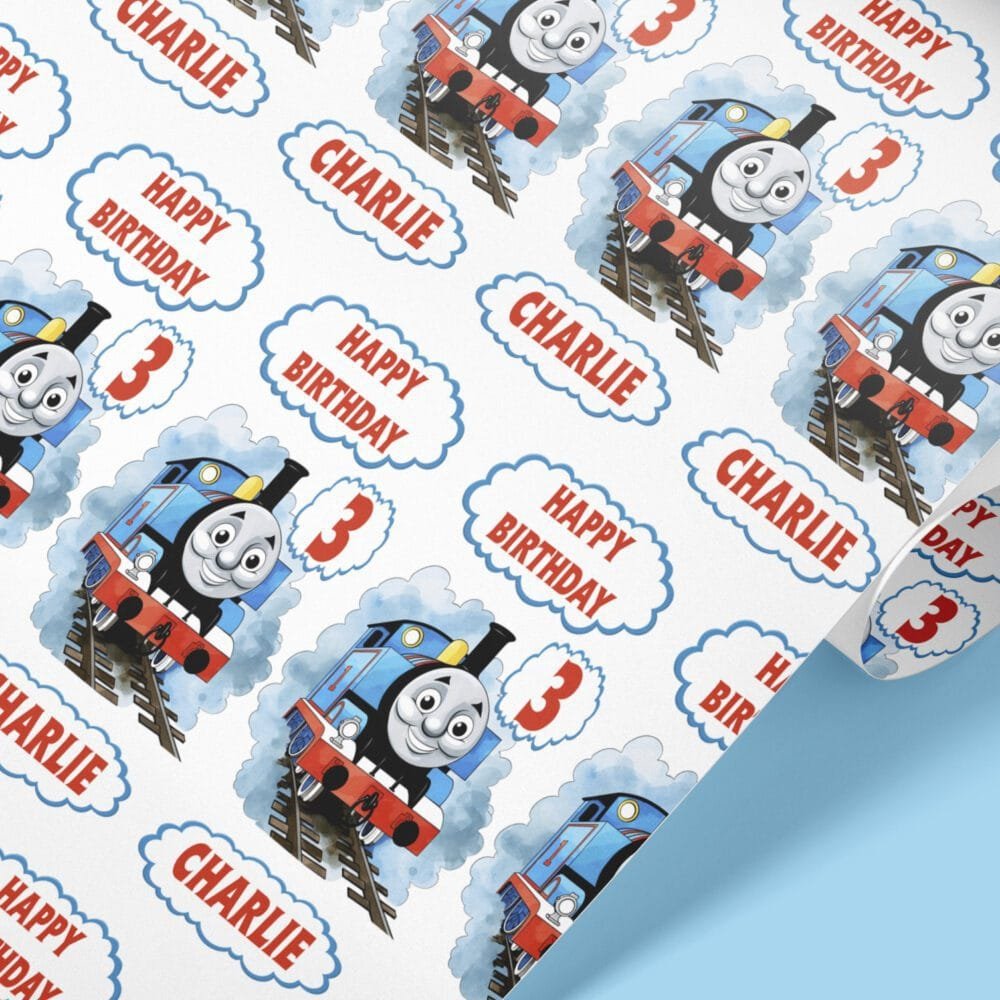 Thomas the tank engine giftwrap