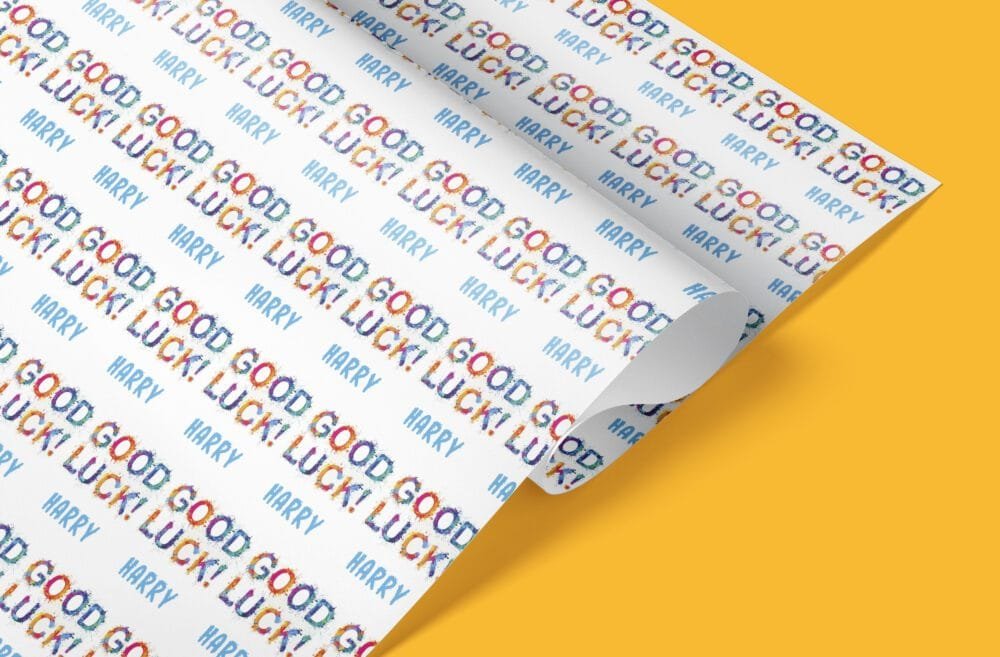 good luck gift wrap