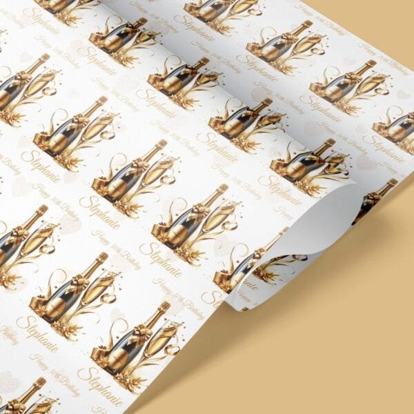 champagne gift wrap
