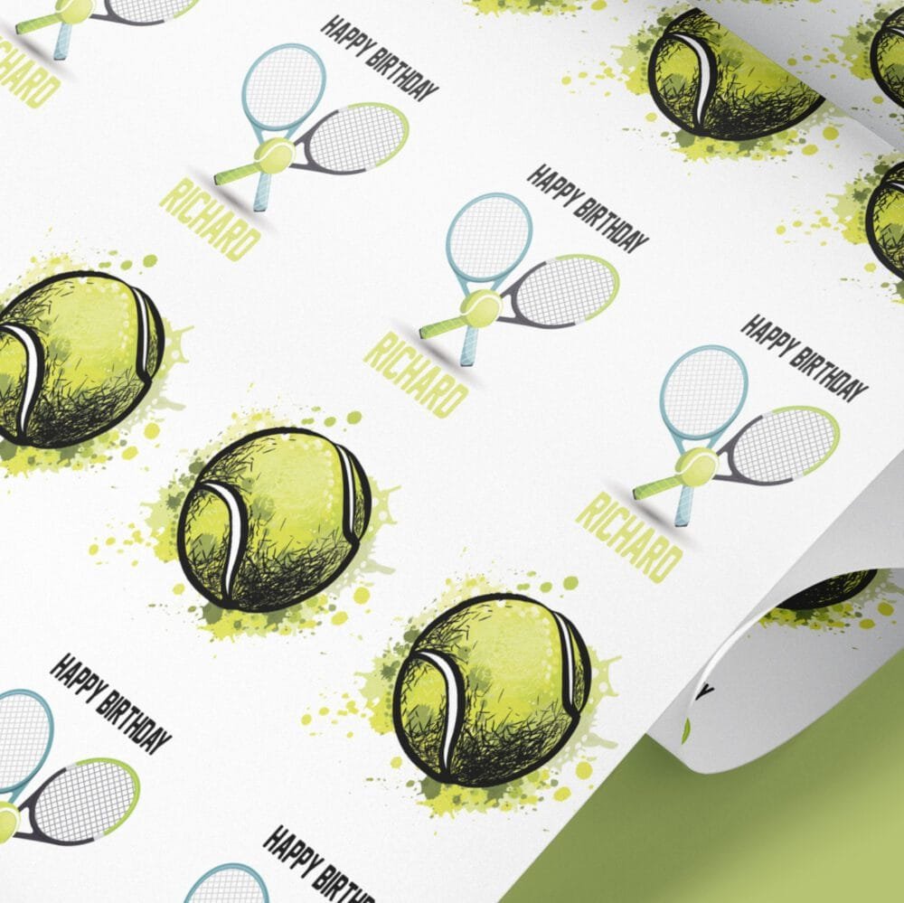 tennis rackets giftwrap