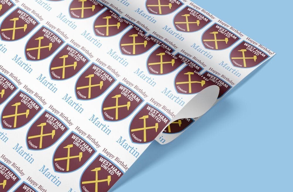 West Ham united giftwrap