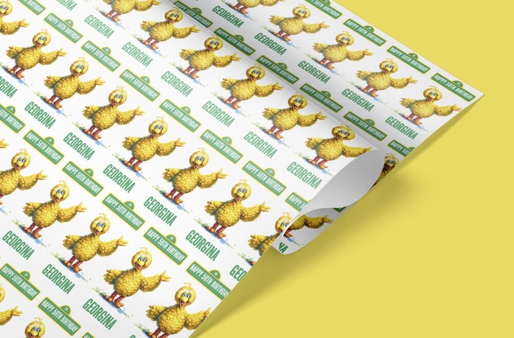 big bird wrapping paper