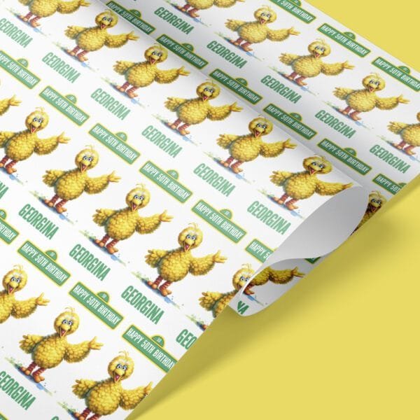 big bird wrapping paper