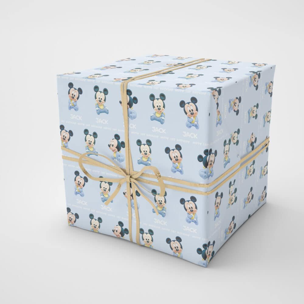 blue Mickey Mouse present