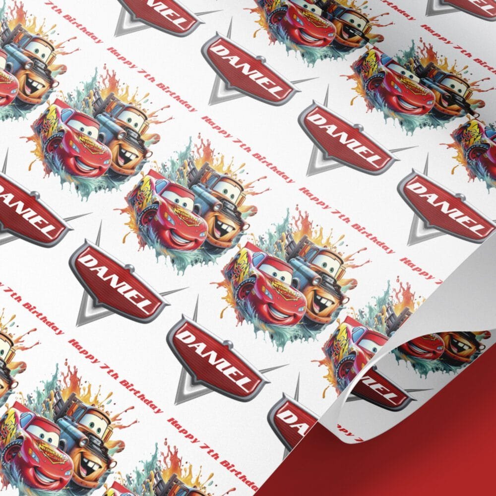 cars gift wrap