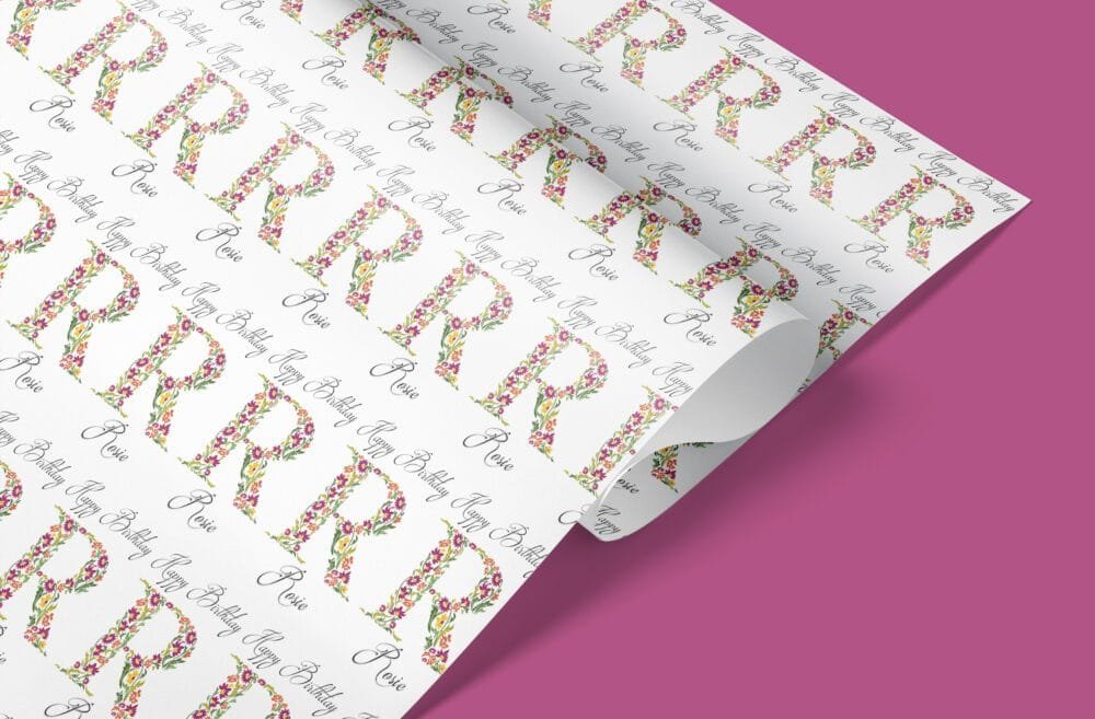 floral gift wrap