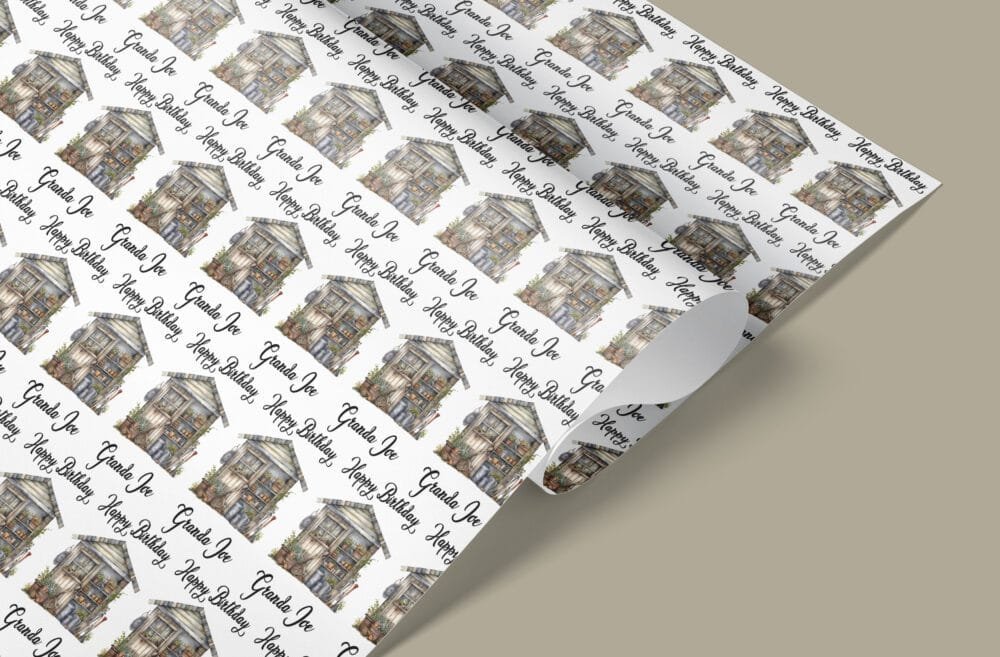 garden shed wrapping paper