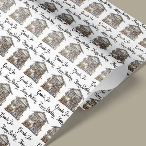 garden shed wrapping paper