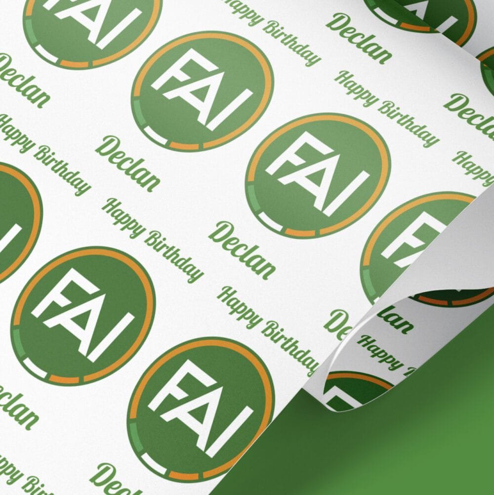 ireland football gift wrap
