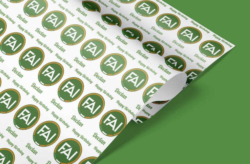 ireland soccer gift wrap