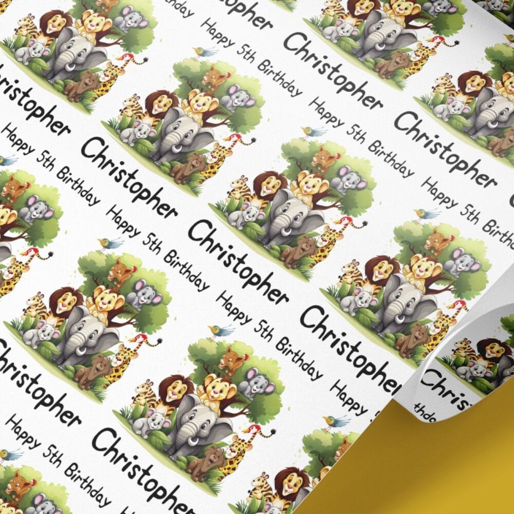 jungle gift wrap