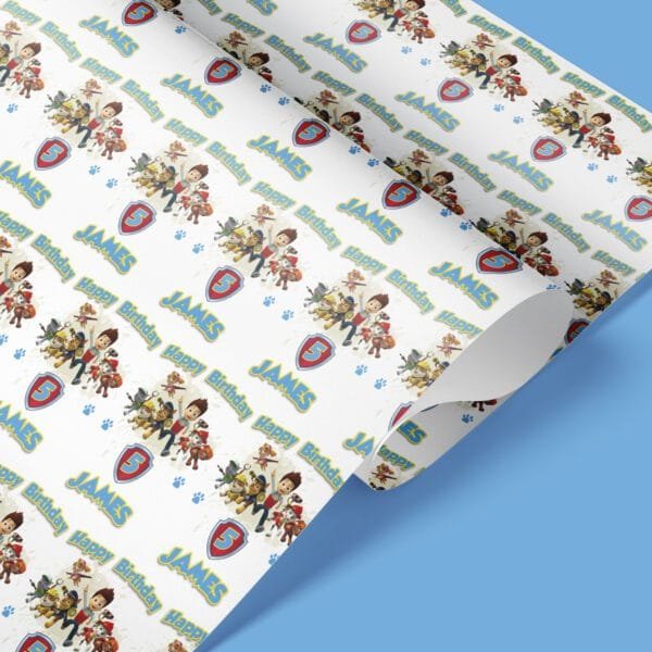 paw patrol wrapping paper
