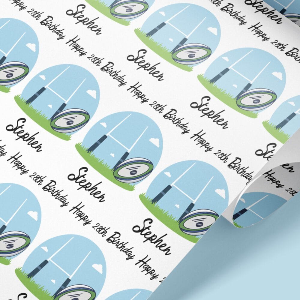 rugby gift wrap