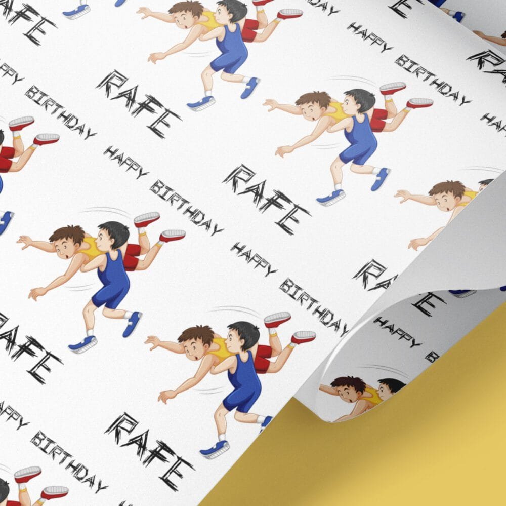 wrestling gift wrap