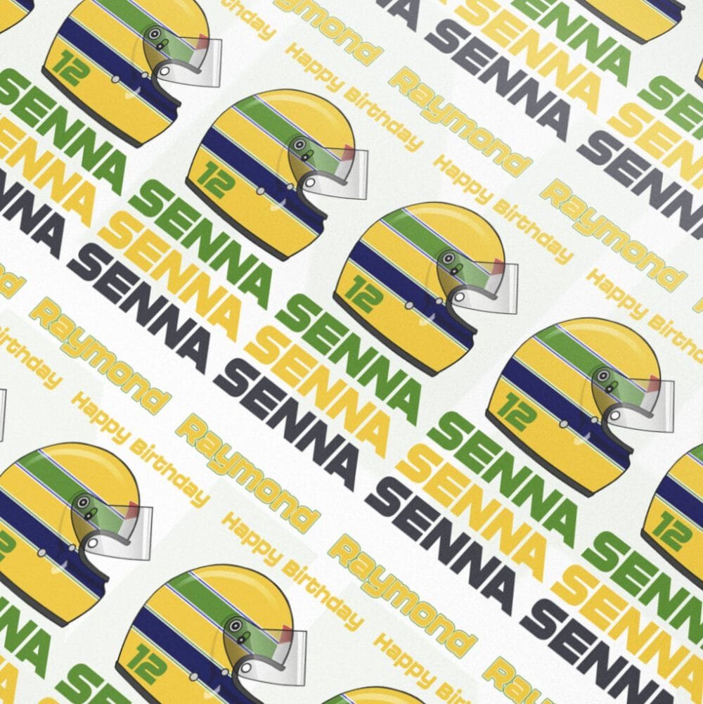 Senna personalised wrapping paper