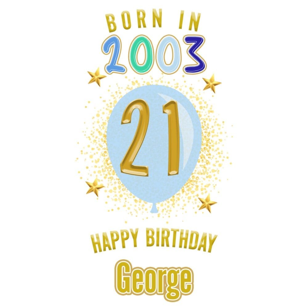 Personalised Blue Birthday Wrapping Paper – “Born in [Year]” Design with Any Name & Age – Milestone Gift Wrap for Him - Image 5