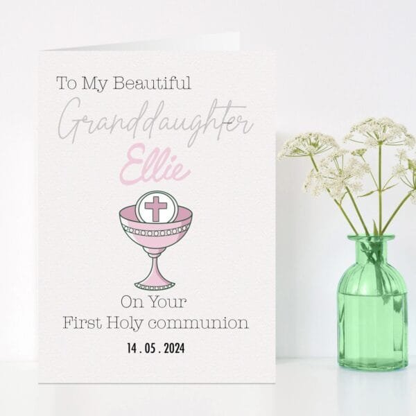 "To My Beautiful" First Holy Communion card