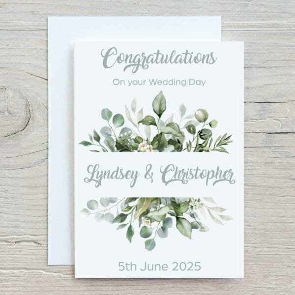 Eucalyptus Wedding Card
