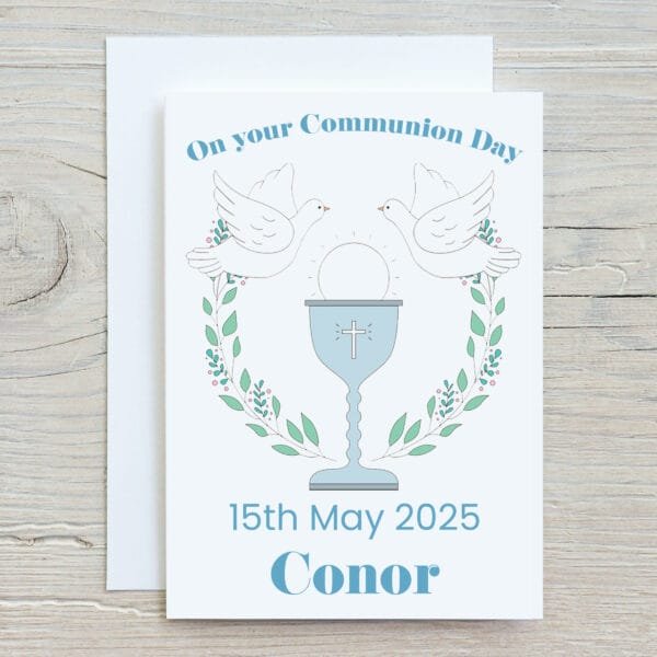 Boys Holy Communion Card