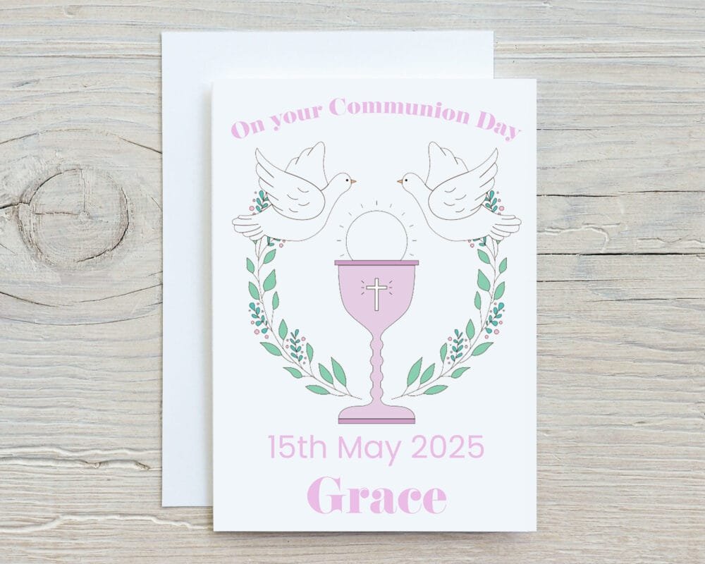 Girls Holy Communion Card