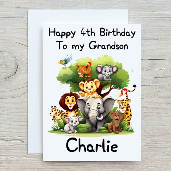 Jungle Animals Card