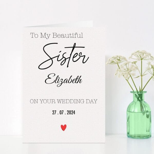 "To My Beautiful" Wedding Card