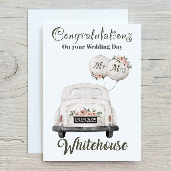 Wedding Car Card
