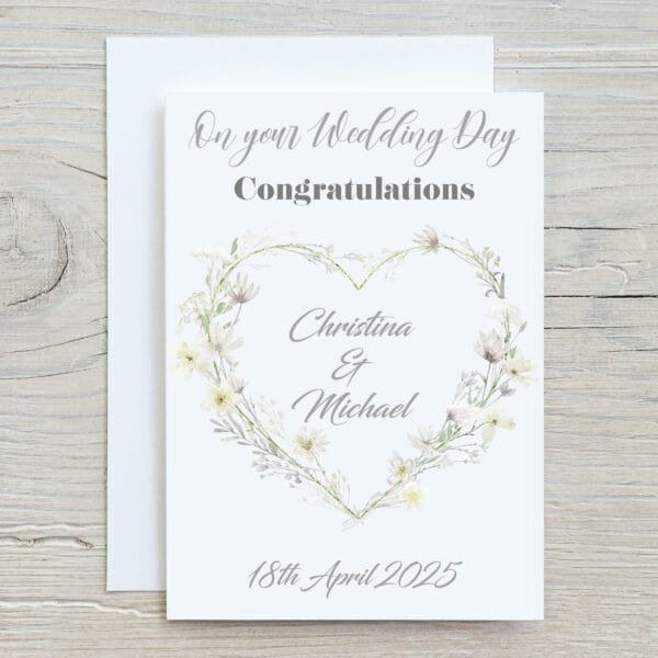 Wildflowers Wedding Card