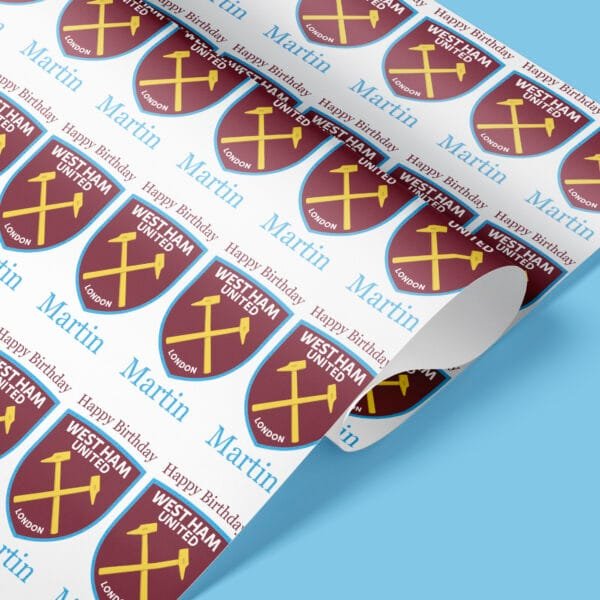 West Ham FC gift wrap