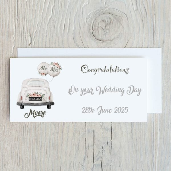 Wedding Car Money Wallet Gift Card