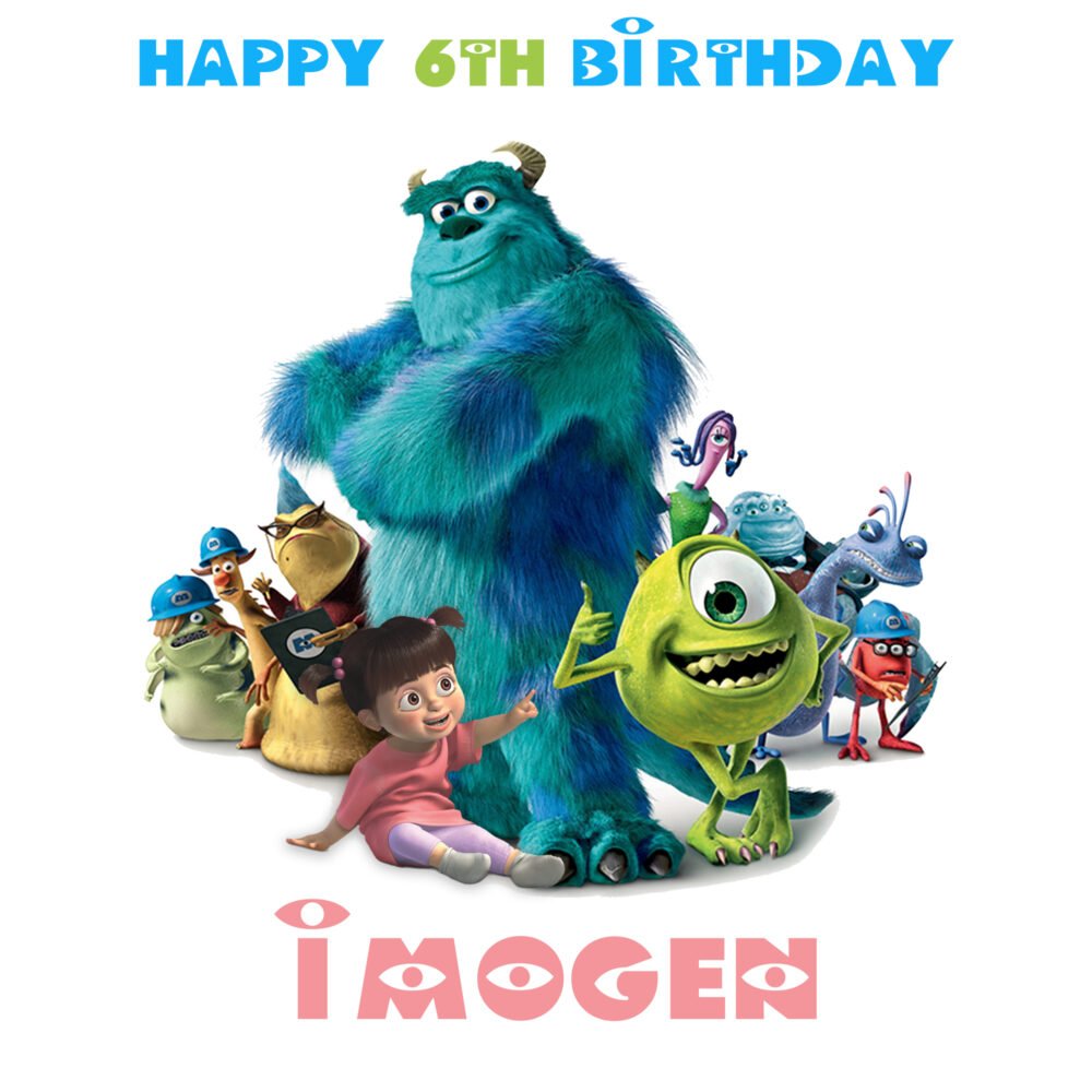 Monsters Inc Personalised Wrapping Paper – Custom Name & Age Birthday Gift Wrap for Kids | 61cm Wide | Printed in UK - Image 8