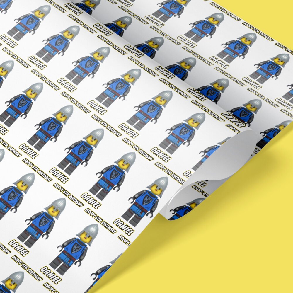 lego wrapping paper